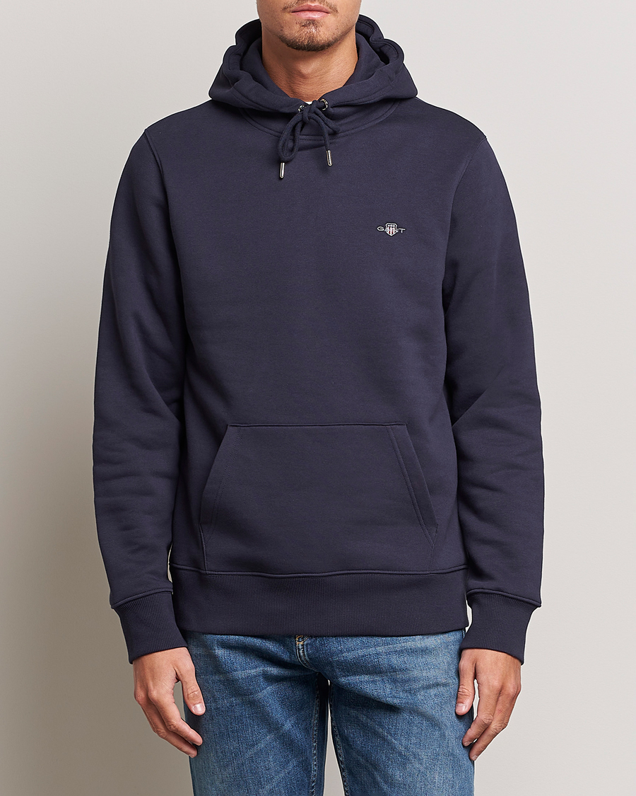 Herr |  | GANT | Original Shield Logo Hoodie Evening Blue