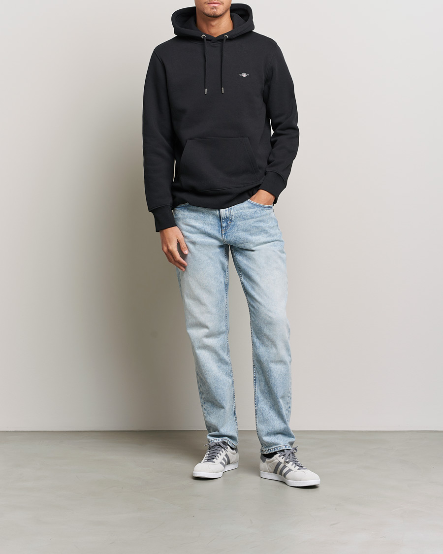 Herren | Pullover | Gant | Original Shield Logo Hoodie Black