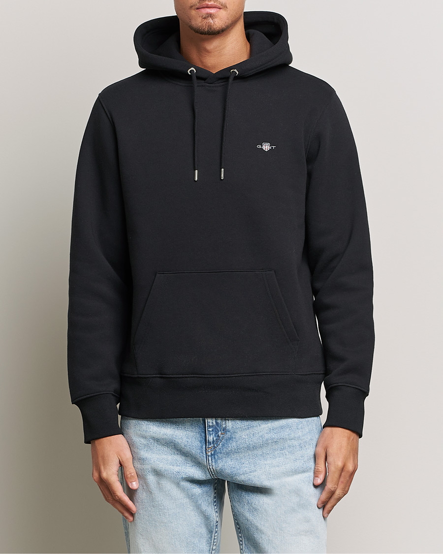 Herren | Pullover | Gant | Original Shield Logo Hoodie Black