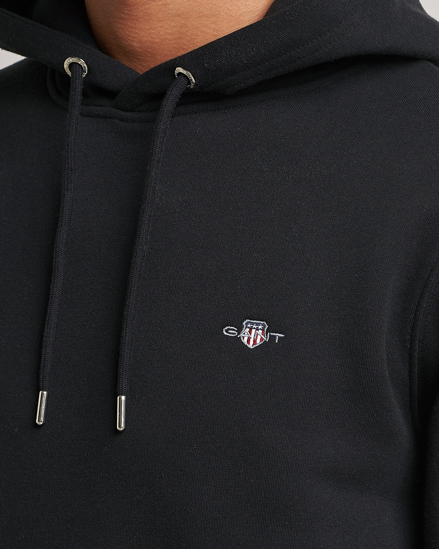 Herren | Pullover | Gant | Original Shield Logo Hoodie Black
