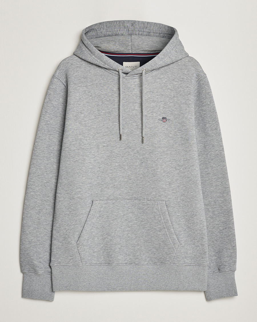 Herren | Pullover | GANT | Original Shield Logo Hoodie Grey Melange