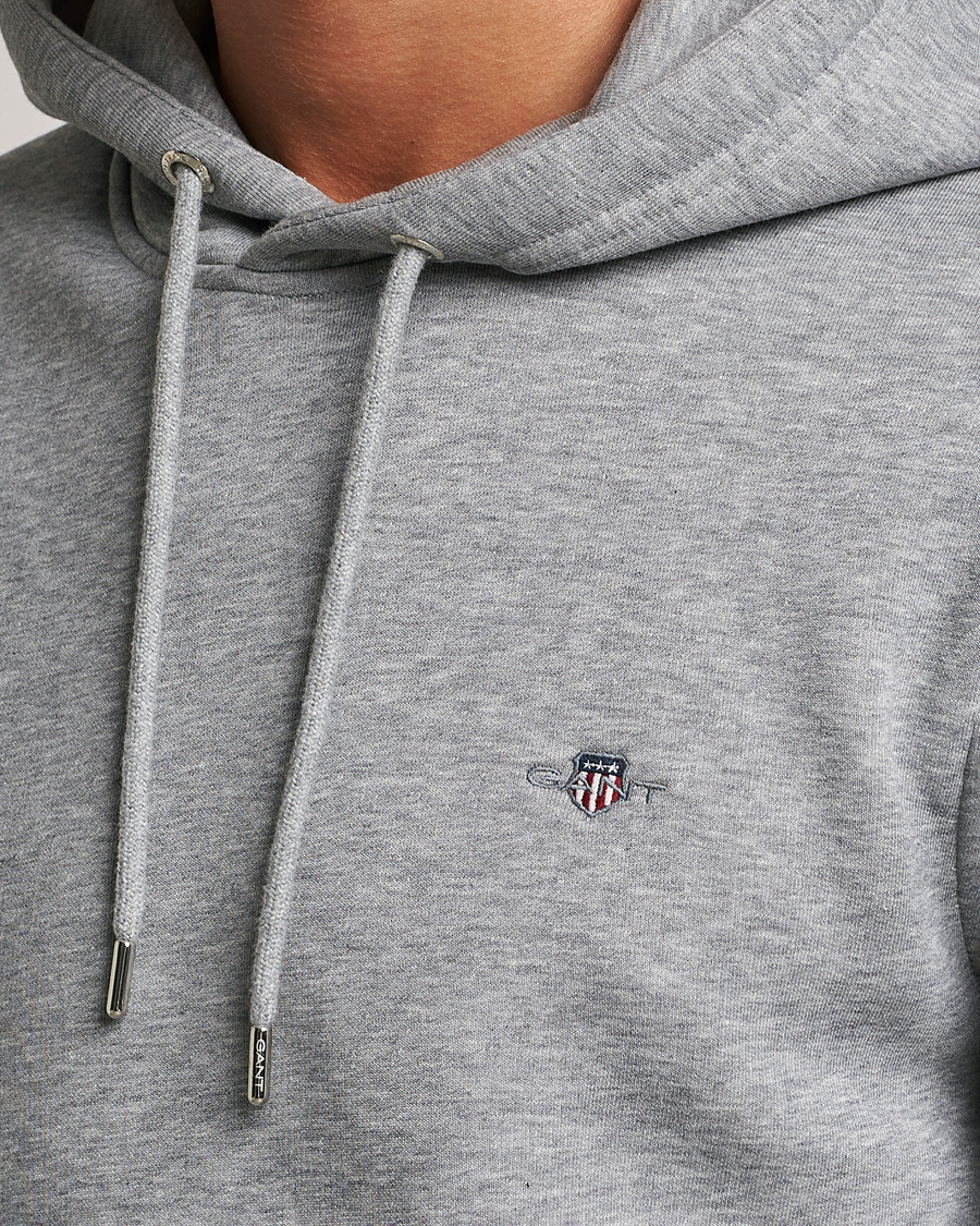 Herren | Pullover | GANT | Original Shield Logo Hoodie Grey Melange