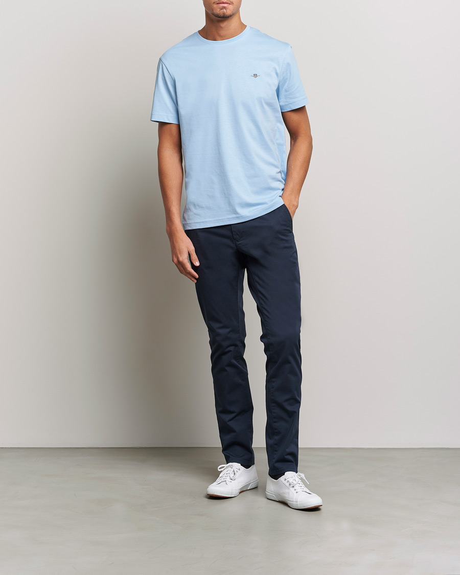 Herren | T-Shirts | GANT | The Original Solid T-Shirt Capri Blue
