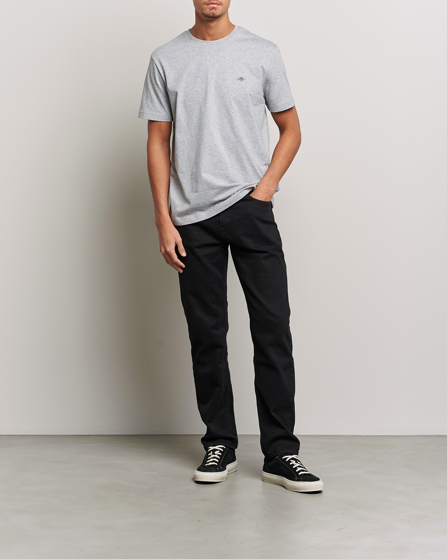 Herren | T-Shirts | GANT | The Original Solid T-Shirt Grey Melange