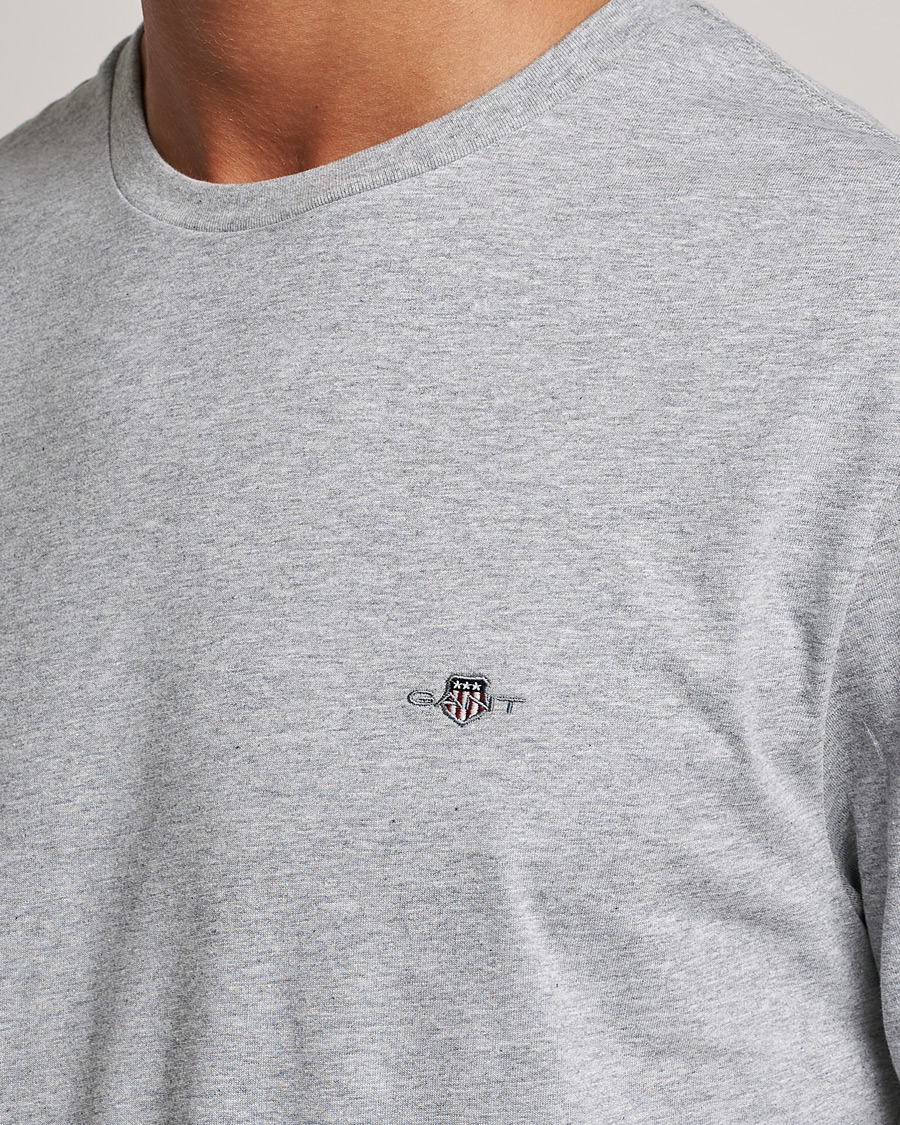 Herren | T-Shirts | GANT | The Original Solid T-Shirt Grey Melange