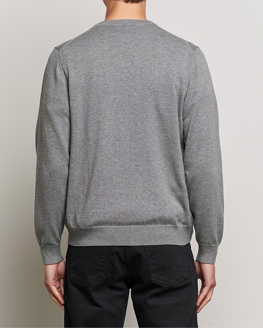 Herren | Pullover | Gant | Classic Cotton V-Neck Dark Grey Melange