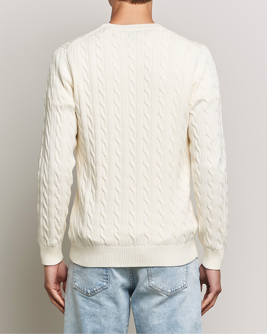 Herren | Pullover | GANT | Cotton Cable Crew Neck Pullover Cream