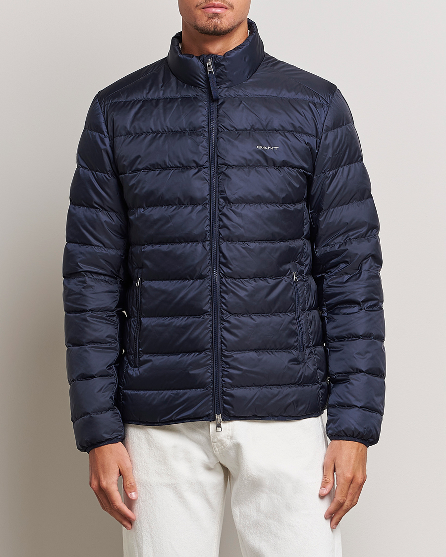 Herren | Preppy Authentic | GANT | The Light Down Jacket Evening Blue