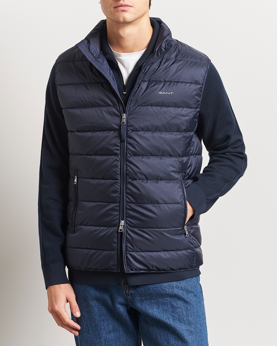 Herren | GANT | GANT | The Light Down Gilet Evening Blue