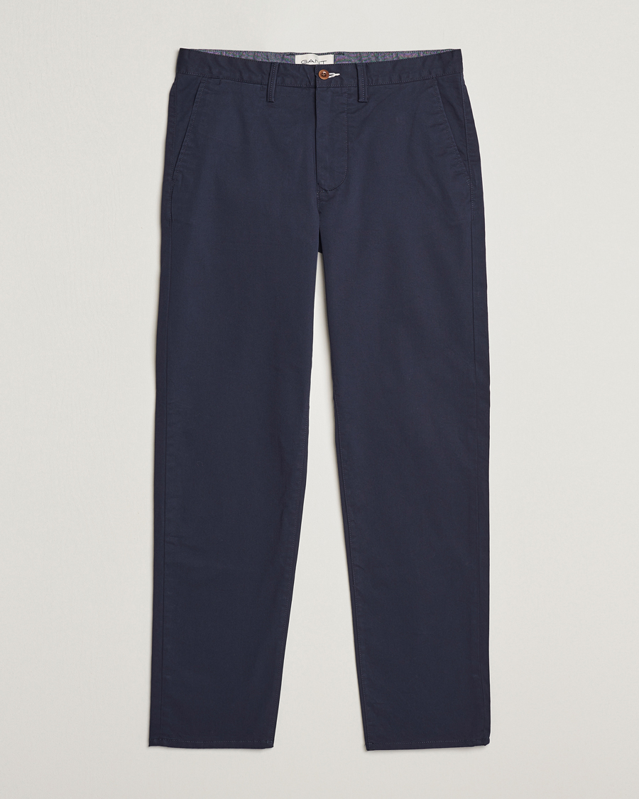 Herren | Hosen | GANT | Regular Fit Twill Chino Marine