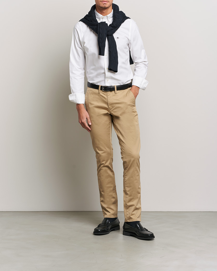 Herren | Hemden | Gant | Slim Fit Oxford Shirt White