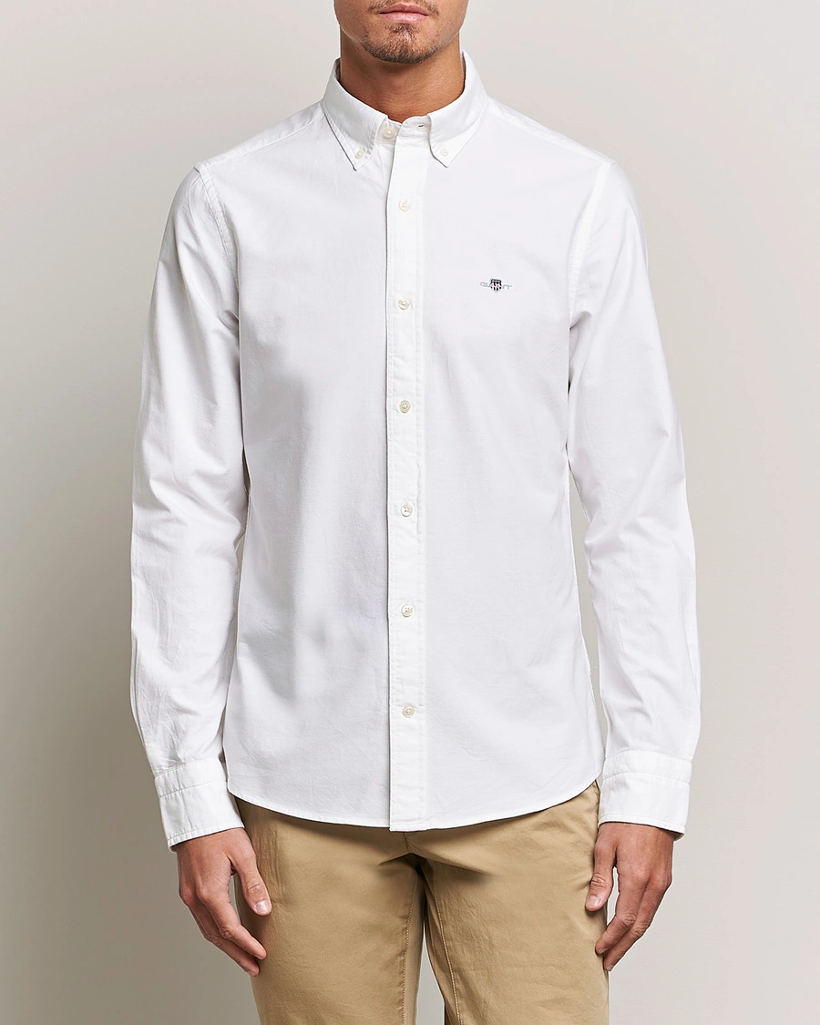 Herren | Hemden | GANT | Slim Fit Oxford Shirt White