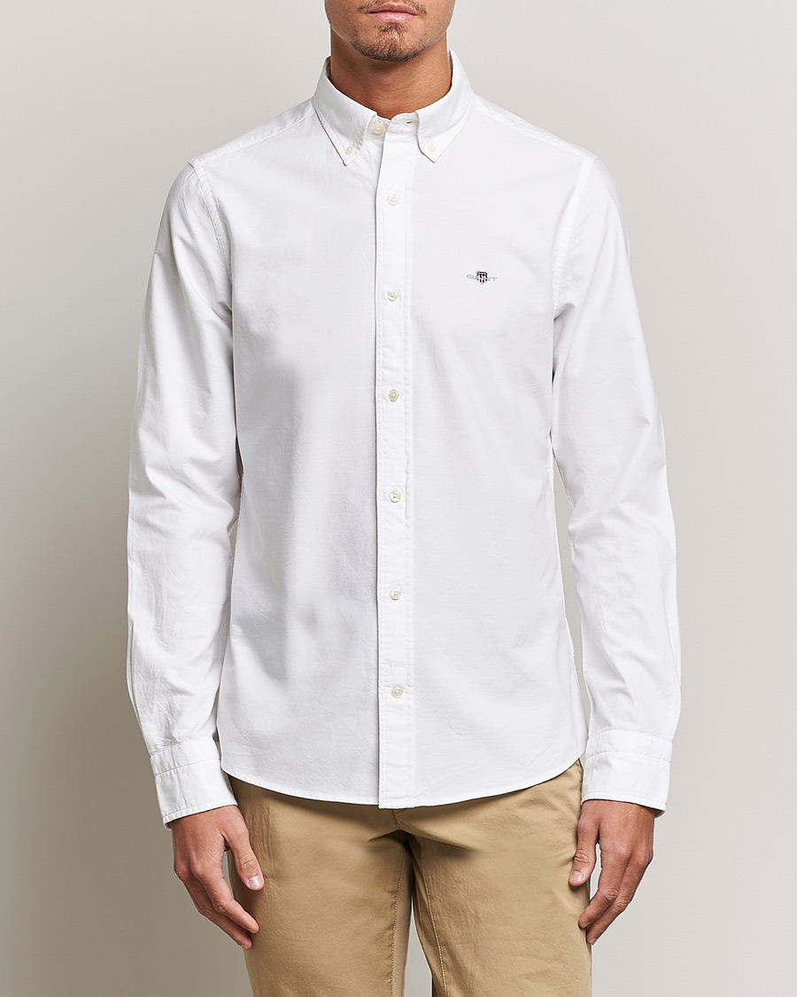 Herren | Hemden | Gant | Slim Fit Oxford Shirt White