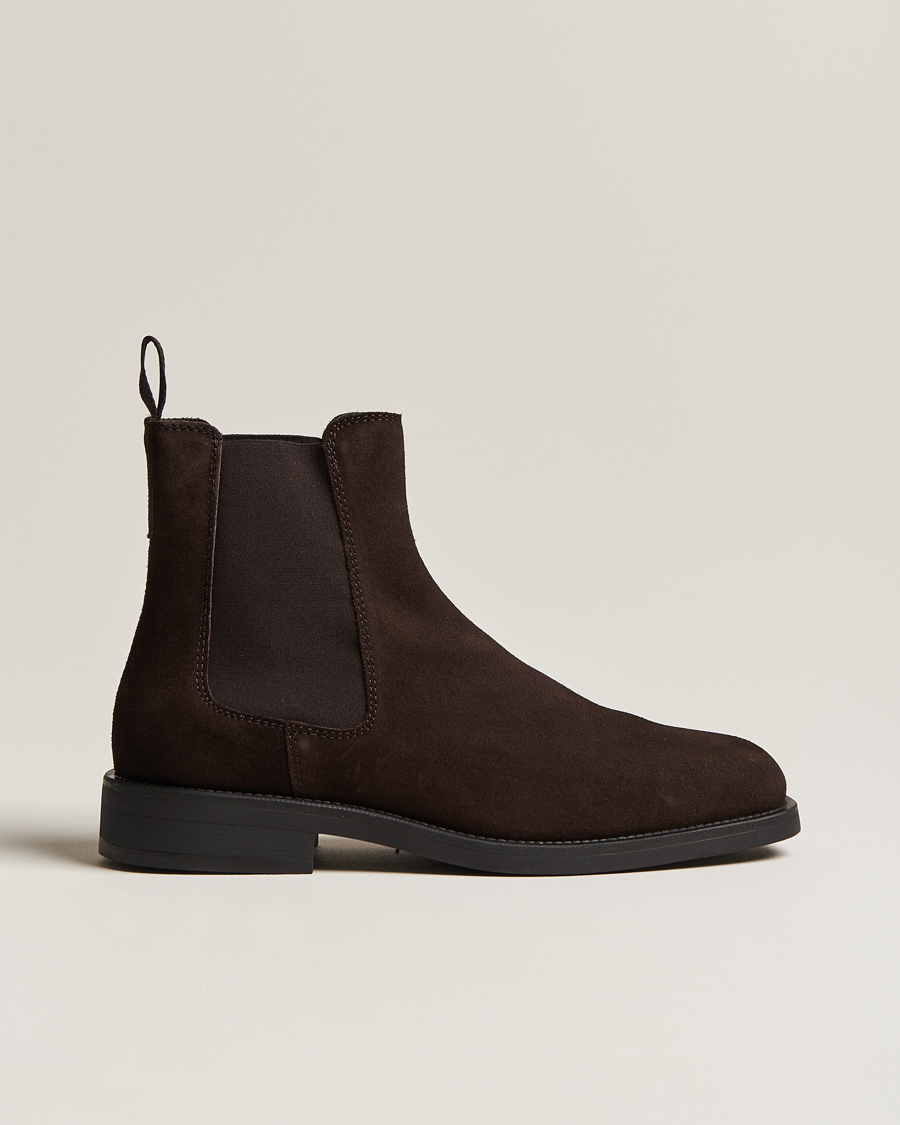 Herren | GANT Rizmood Suede Chelsea Boot Dark Brown | GANT | Rizmood Suede Chelsea Boot Dark Brown