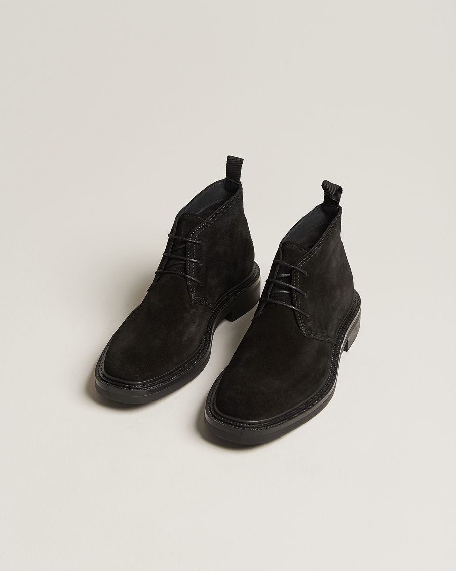 Herren | Schwarze Stiefel | GANT | Fairwyn Suede Chukka Boot Black