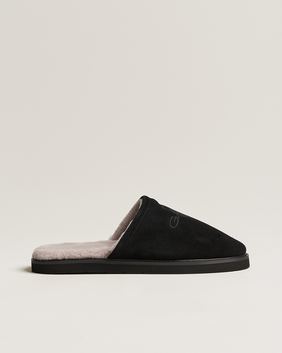 Herren | GANT Tamaware Suede Slippers Black | Gant | Tamaware Suede Slippers Black