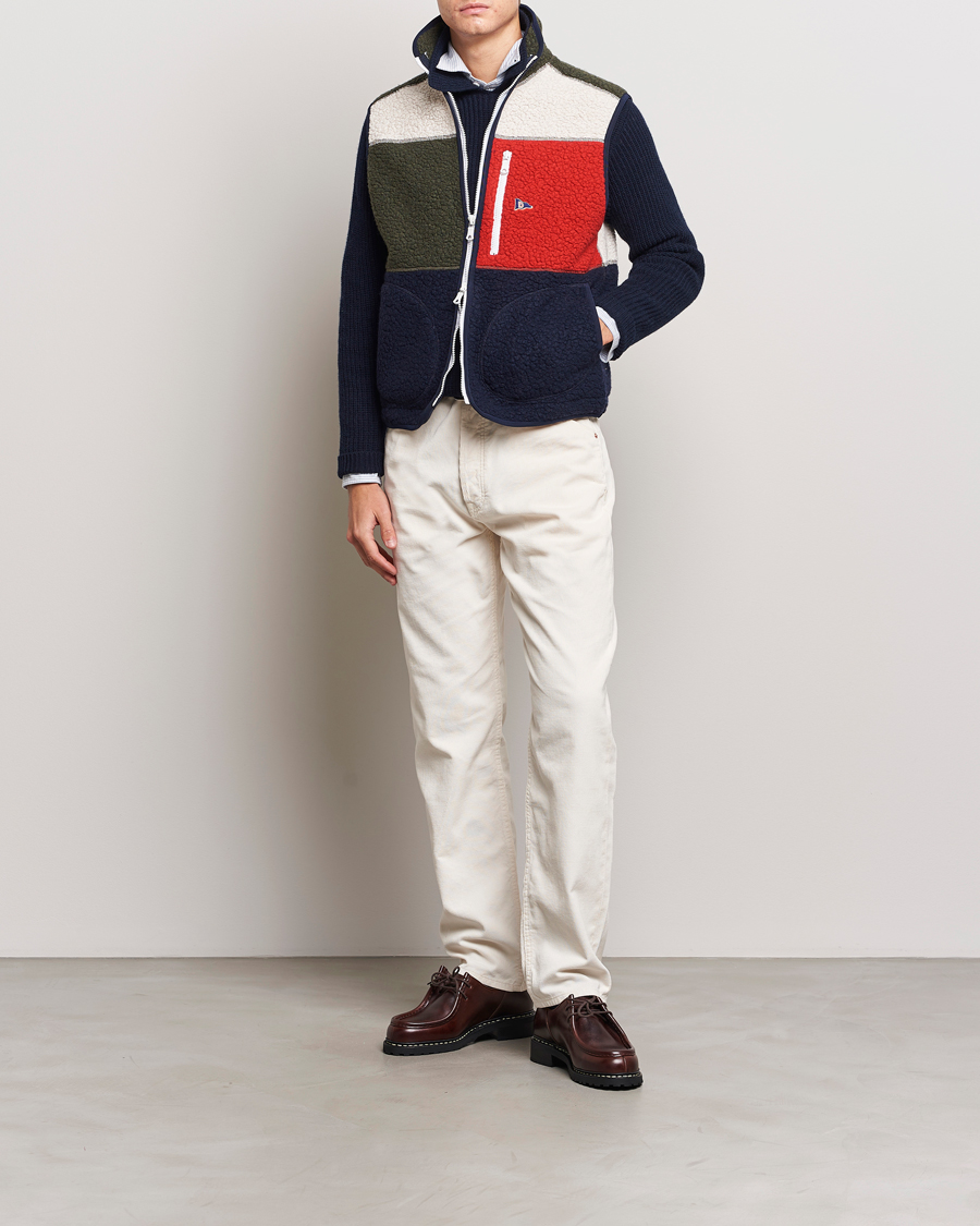 Herren | Westen | Drake's | Colourblock Boucle Zip Fleece Vest Multi