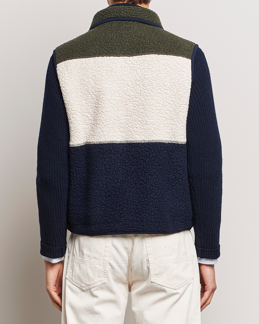 Herren | Westen | Drake's | Colourblock Boucle Zip Fleece Vest Multi