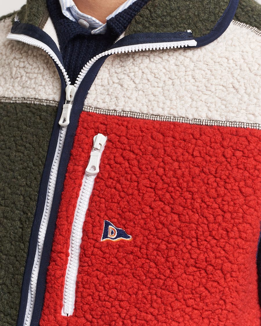 Herren | Westen | Drake's | Colourblock Boucle Zip Fleece Vest Multi