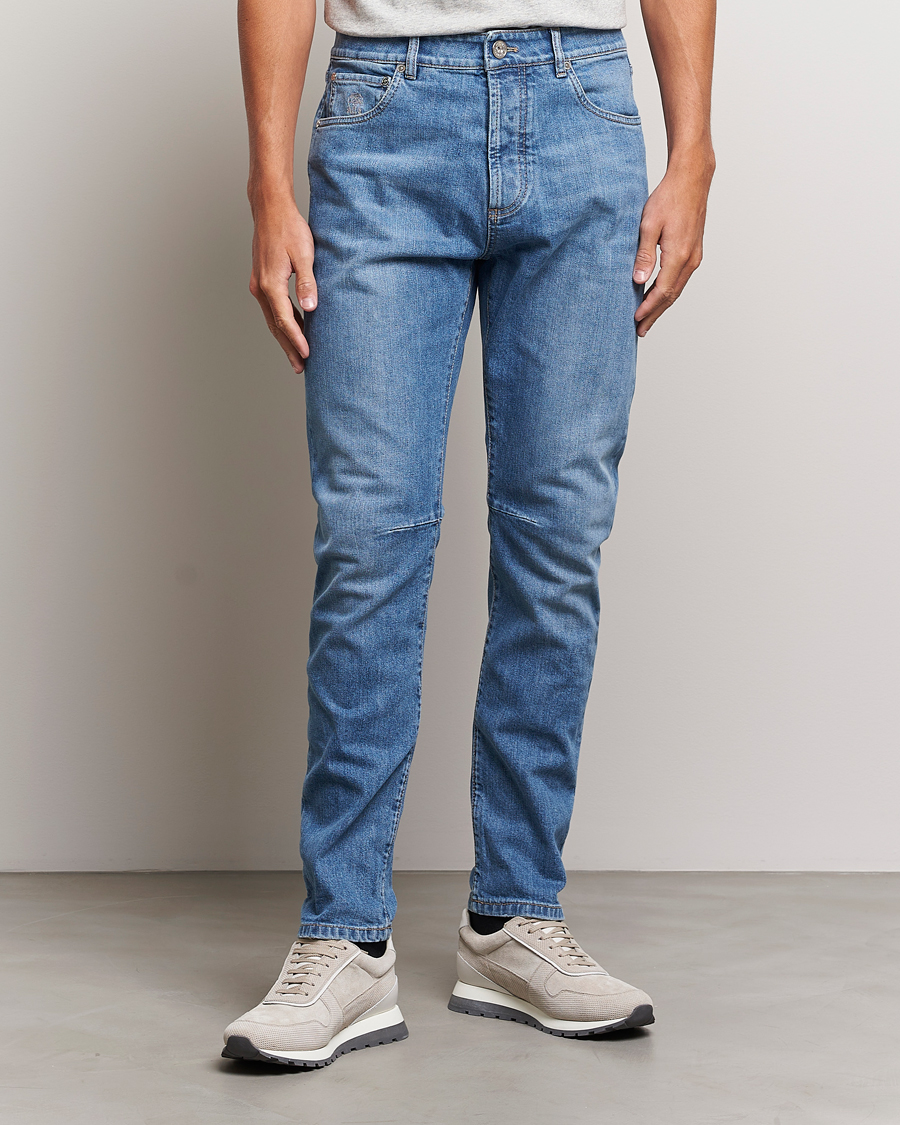 Herren |  | Brunello Cucinelli | Leisure Fit Jeans Medium Blue Wash