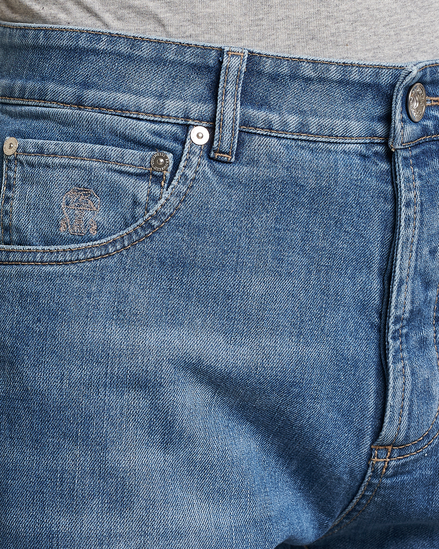 Herren | Jeans | Brunello Cucinelli | Leisure Fit Jeans Medium Blue Wash