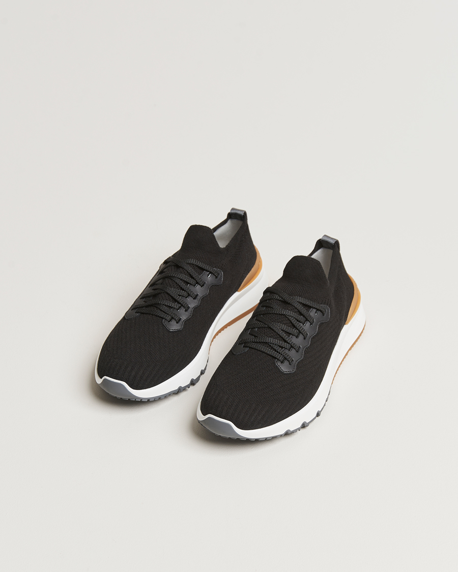 Herren | Brunello Cucinelli | Brunello Cucinelli | Flannel Running Sneakers Black
