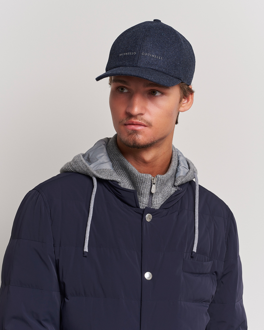 Herren |  | Brunello Cucinelli | Flannel Baseball Cap Navy
