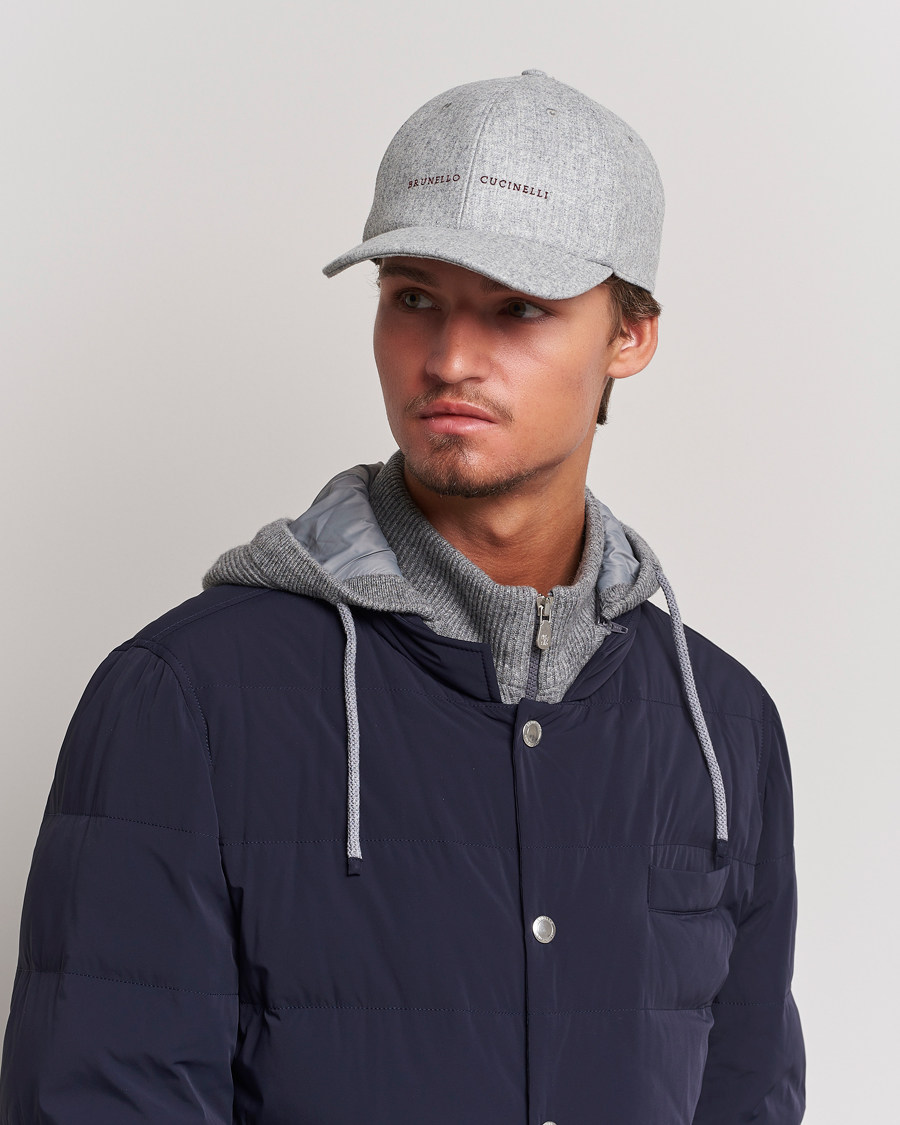 Herren |  | Brunello Cucinelli | Flannel Baseball Cap Light Grey