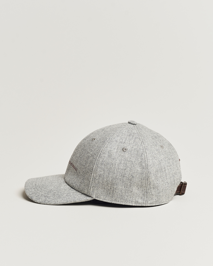 Herren | Hüte & Mützen | Brunello Cucinelli | Flannel Baseball Cap Light Grey