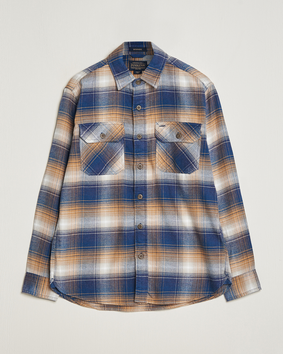 Herren | Hemden | Pendleton | Burnside Flannel Shirt Navy/Tan