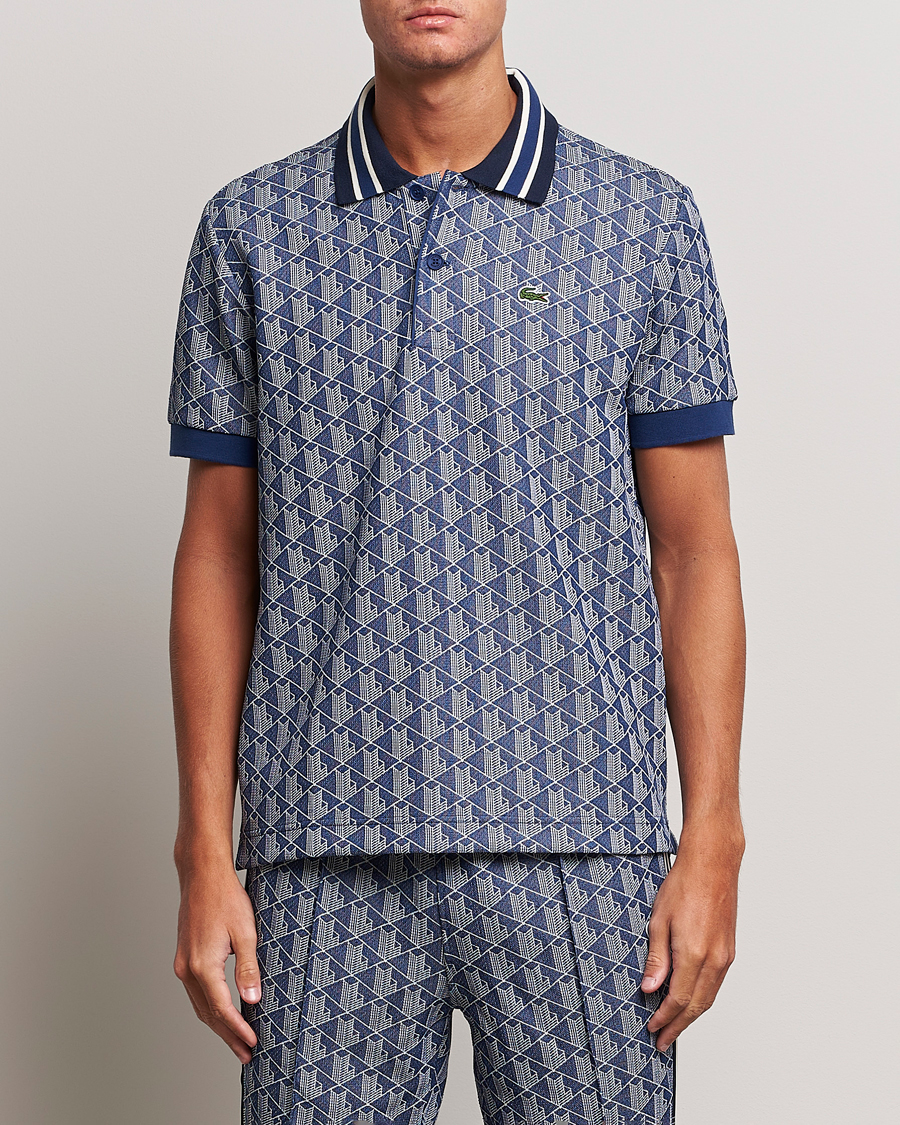 Herren | Lacoste | Lacoste | Classic Fit Monogram Polo Methylene/Flour