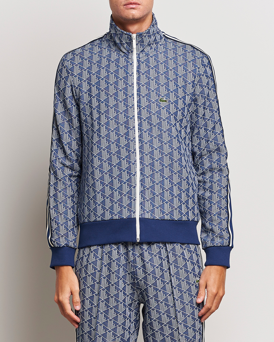 Herren |  | Lacoste | Monogram Full Zip Sweater Methylene