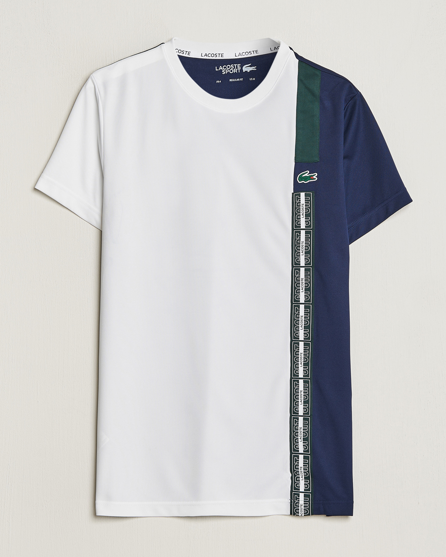 Herren |  | Lacoste Sport | Performance Colourblocked T-Shirt White/Navy