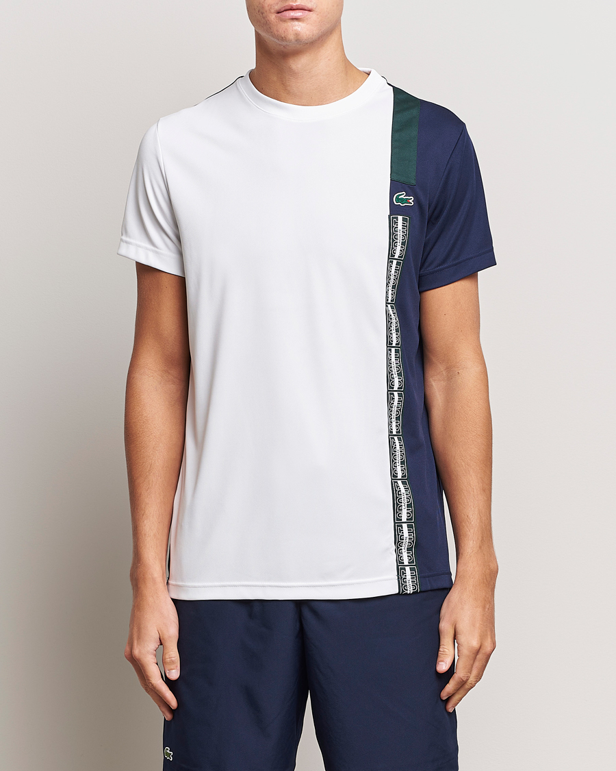 Herren |  | Lacoste Sport | Performance Colourblocked T-Shirt White/Navy