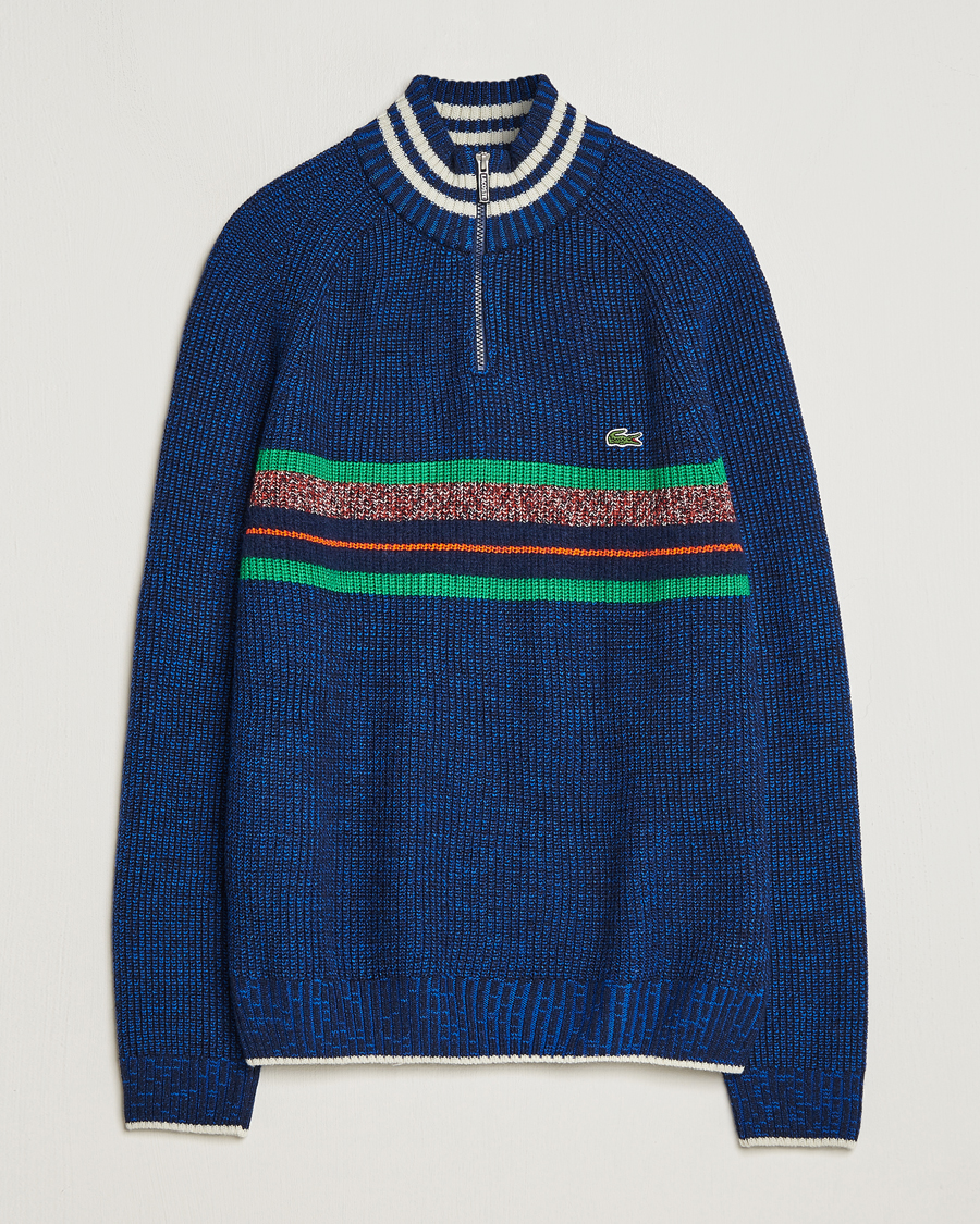 Herren | Pullover | Lacoste | Colorblocked Knitted Half Zip Navy Blue