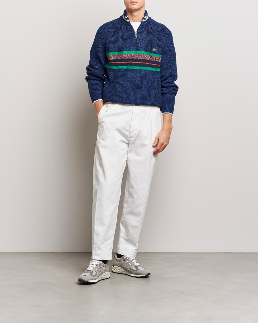 Herren | Pullover | Lacoste | Colorblocked Knitted Half Zip Navy Blue