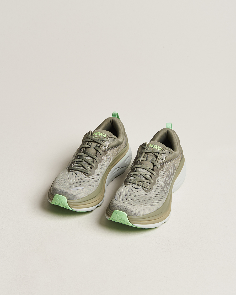 Herren | Hoka Bondi 8 Olive Haze/Mercury | Hoka One One | Hoka Bondi 8 Olive Haze/Mercury