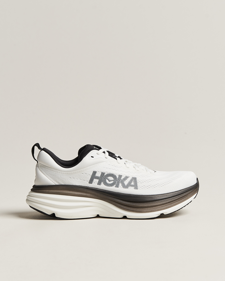 Herren | Hoka Bondi 8 White/Black | Hoka One One | Hoka Bondi 8 White/Black