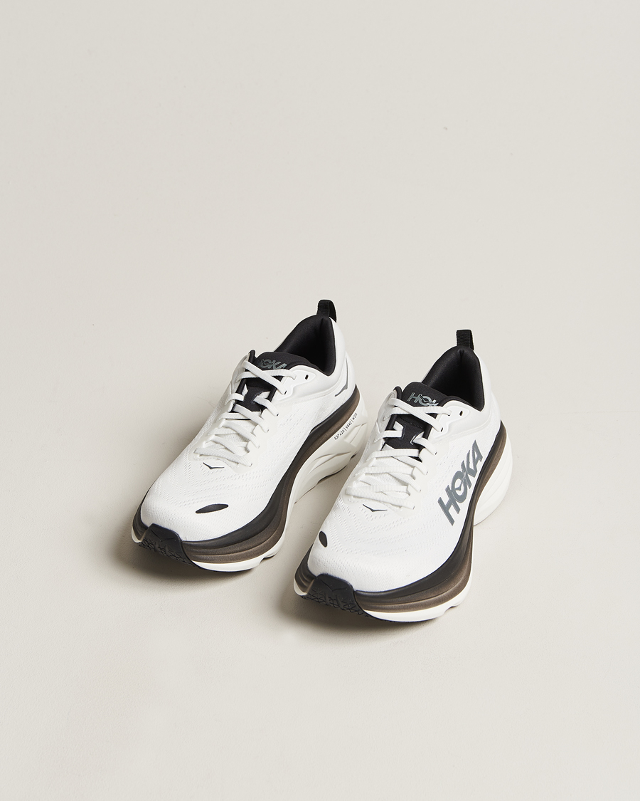 Herren | Laufschuhe Sneaker | Hoka One One | Hoka Bondi 8 White/Black