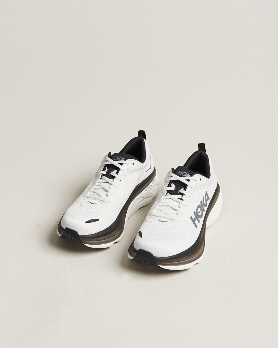 Herren | Hoka Bondi 8 White/Black | Hoka One One | Hoka Bondi 8 White/Black