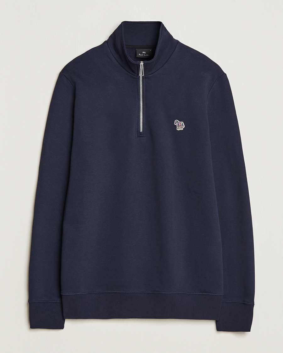 Herren | Pullover | PS Paul Smith | Zebra Organic Cotton Sweat Half Zip Navy