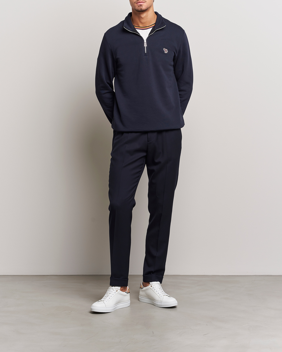 Herren | Pullover | PS Paul Smith | Zebra Organic Cotton Sweat Half Zip Navy