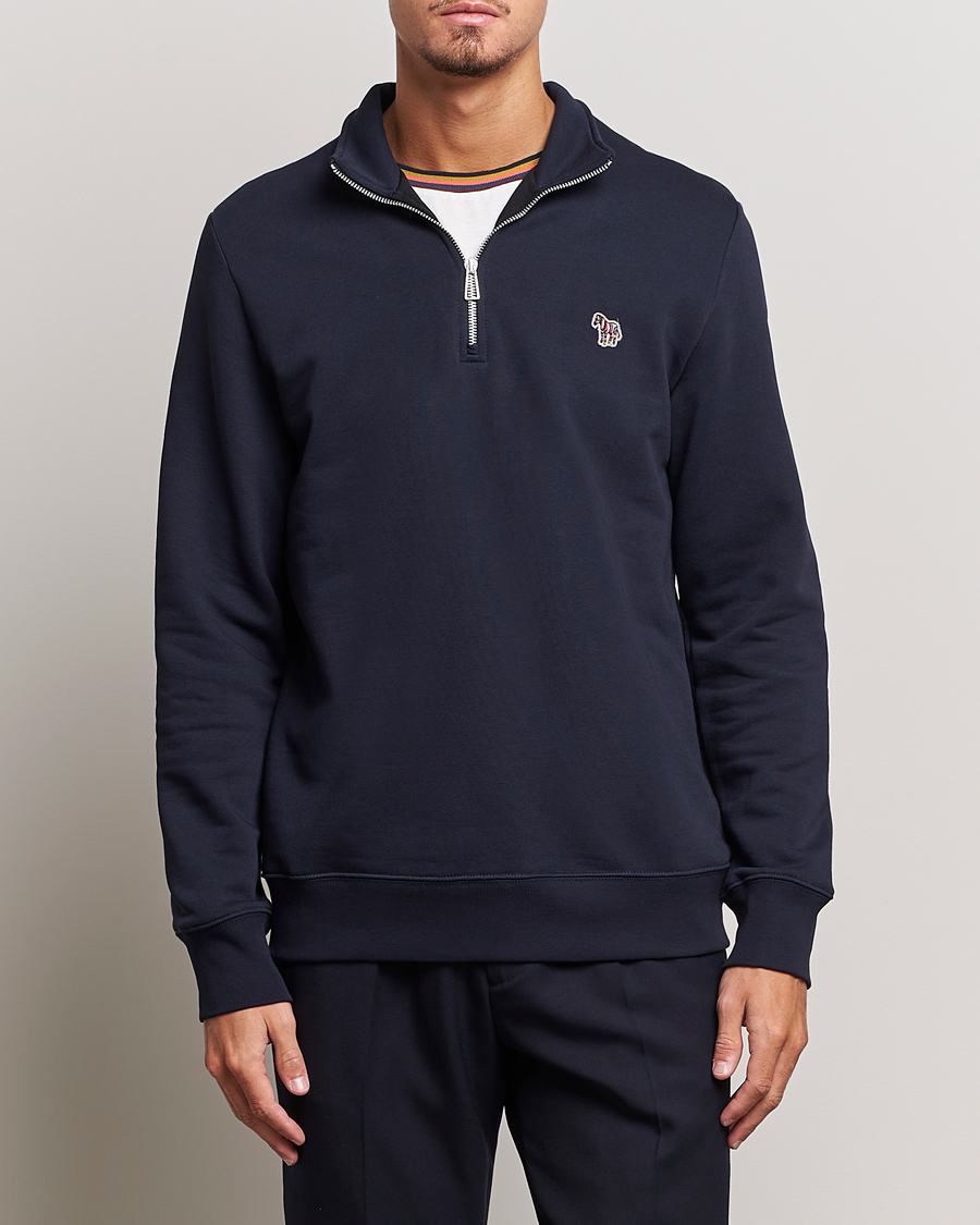 Herren | Half-zip | PS Paul Smith | Zebra Organic Cotton Sweat Half Zip Navy