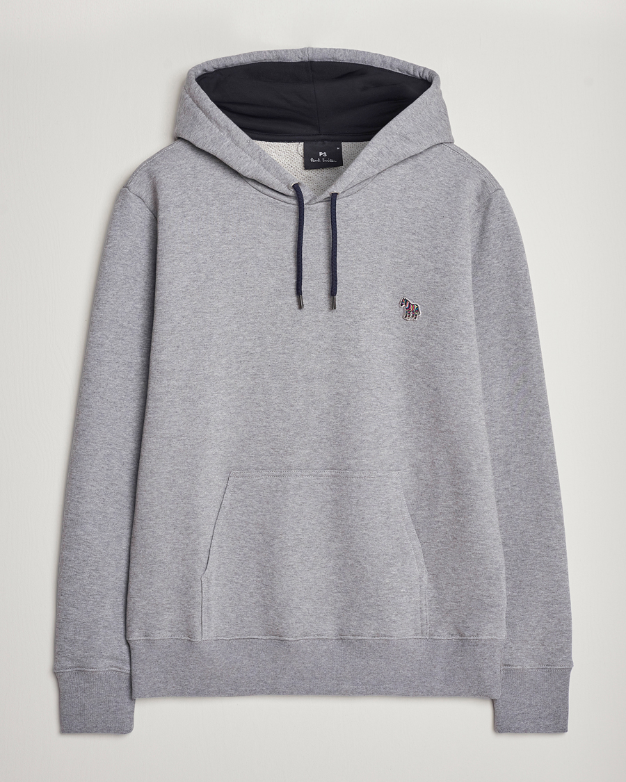 Herren | Pullover | PS Paul Smith | Zebra Organic Cotton Hoodie Grey Melange