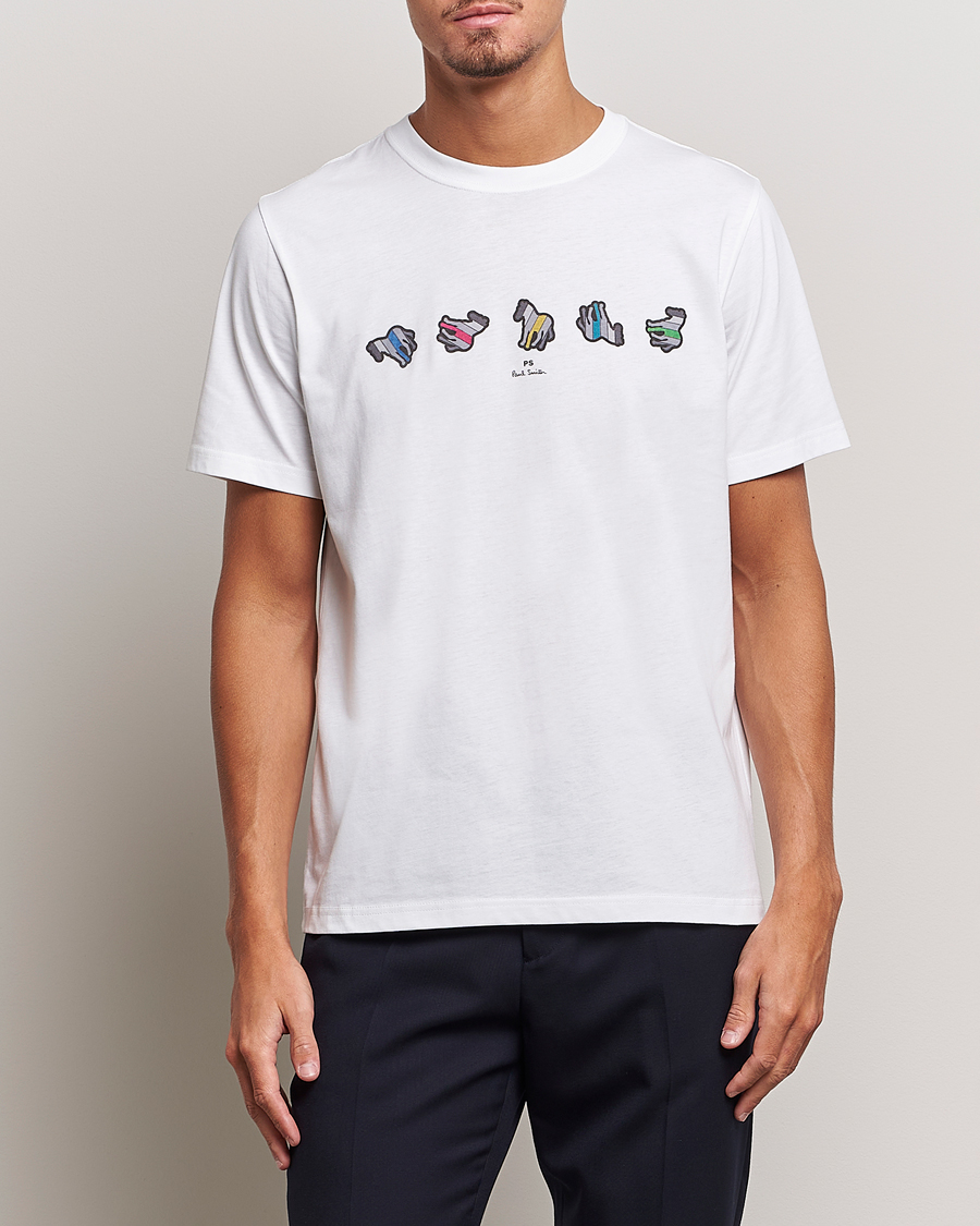 Herren |  | PS Paul Smith | Zebra Repeat Crew Neck T-Shirt White