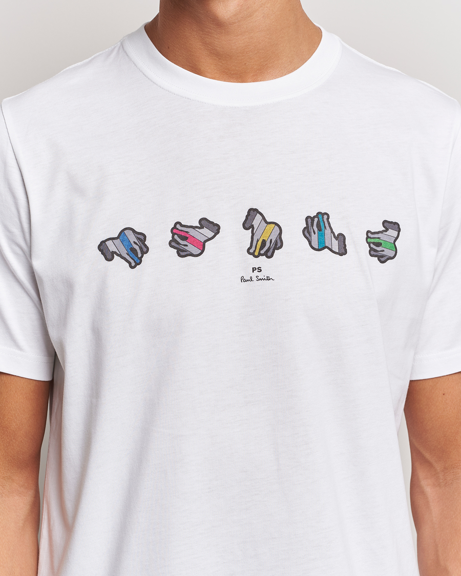 Herren | T-Shirts | PS Paul Smith | Zebra Repeat Crew Neck T-Shirt White