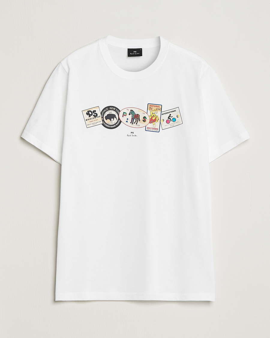 Herren | T-Shirts | PS Paul Smith | PS In A Row Crew Neck T-Shirt White