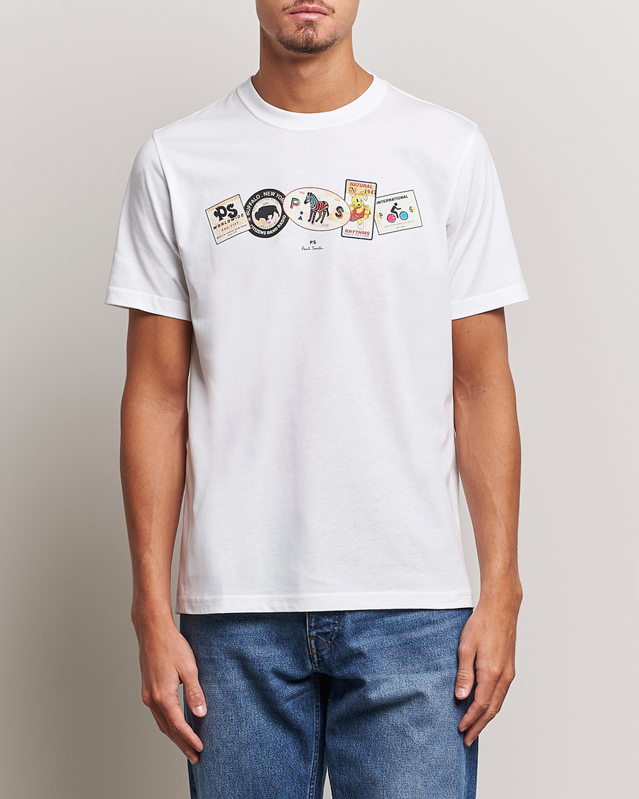 Herren | Paul Smith | PS Paul Smith | PS In A Row Crew Neck T-Shirt White