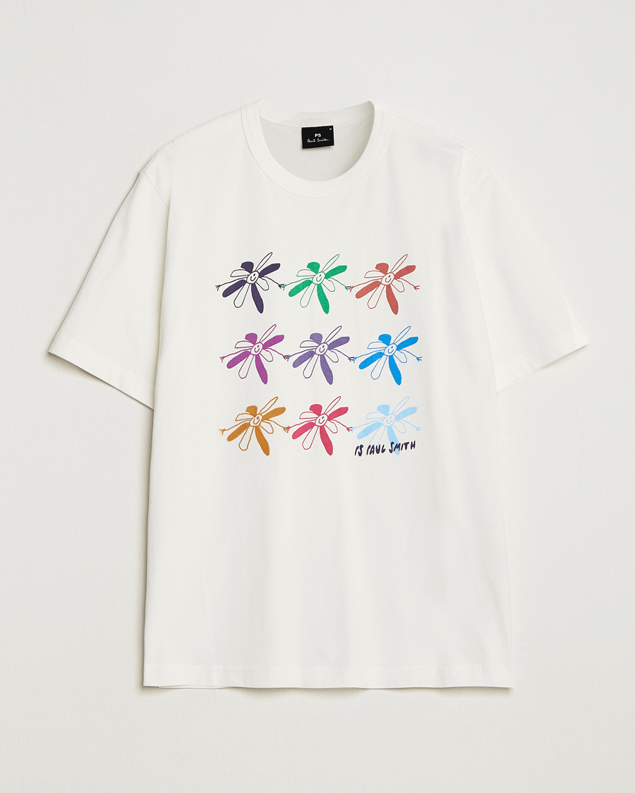 Herren |  | PS Paul Smith | Flower Grid Crew Neck T-Shirt White