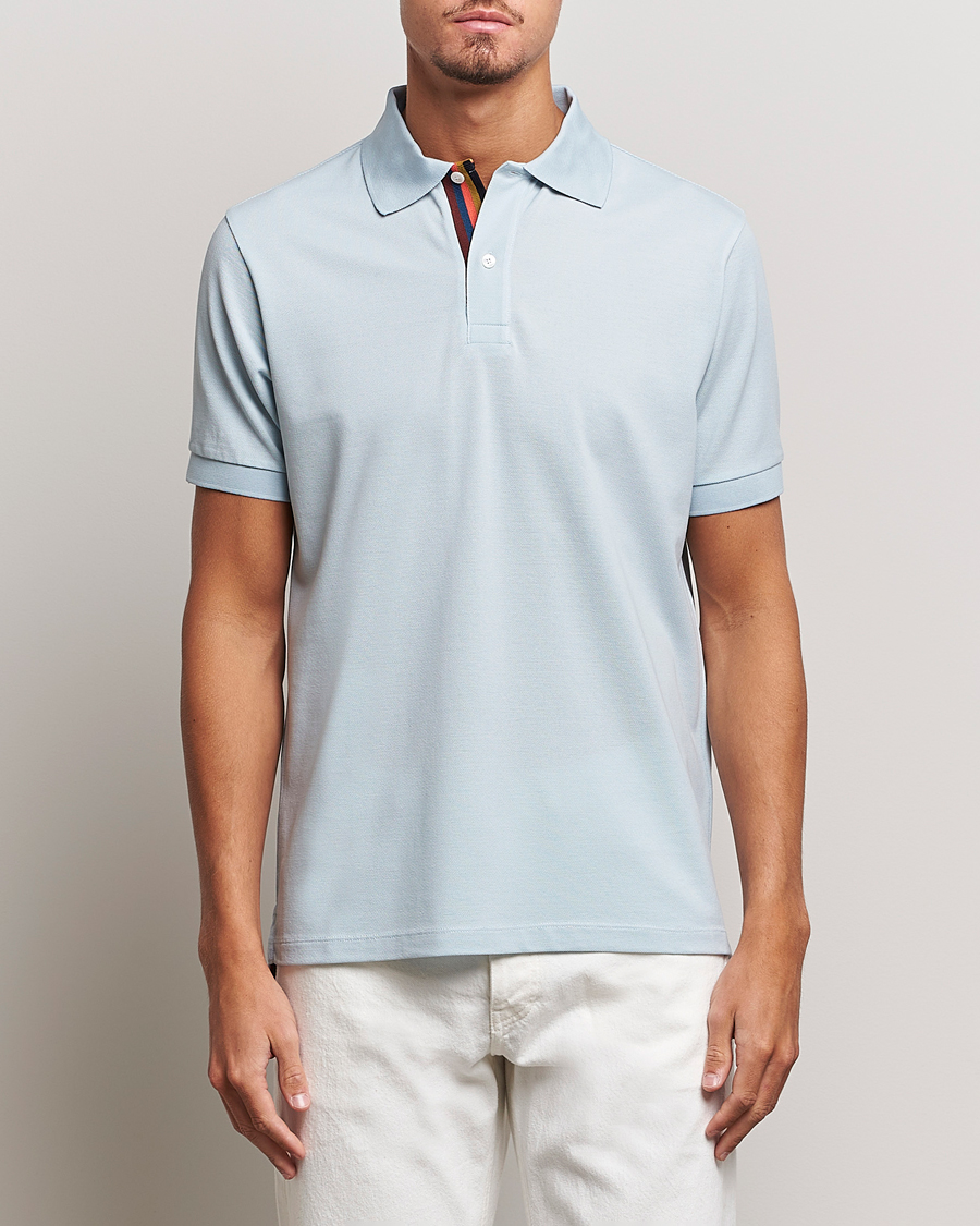 Herren |  | Paul Smith | Placket Stripe Polo Light Blue